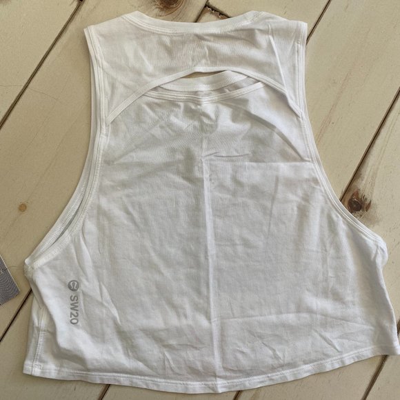 NWT Lululemon Cut Back Crop Tank SeaWheeze *Limited Edition* - Picture 6 of 9